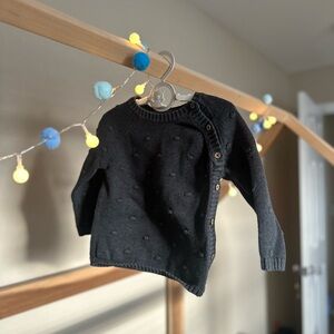 George Black Knit Baby Sweater